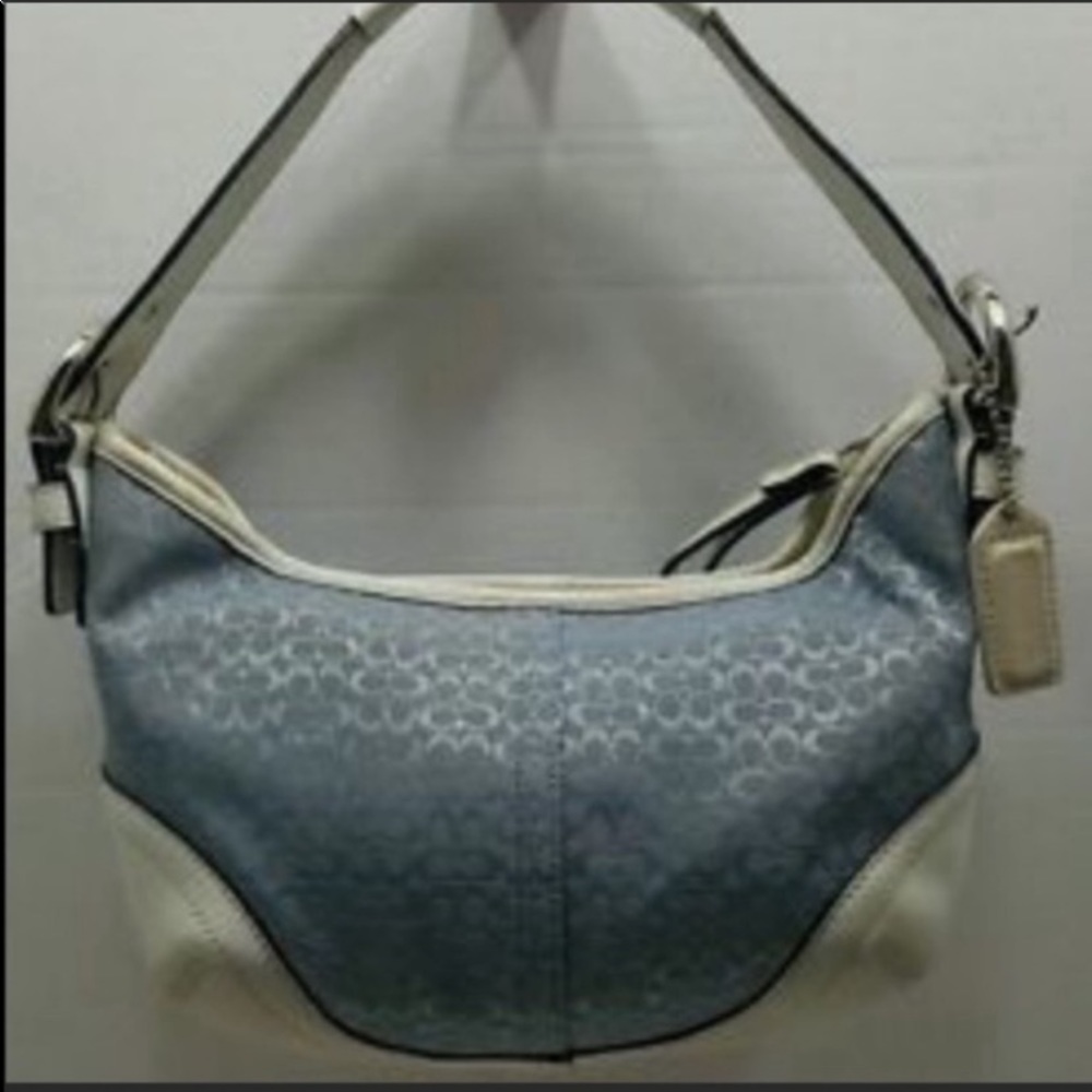 COPY - Coach baby blue logo canvas Bag